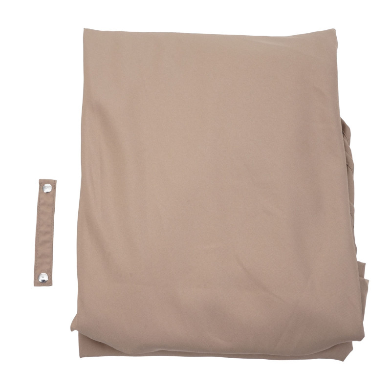 Toile pour parasol toile de remplacement, 3x3m (Ø4,24m) polyester 2,8kg - taupe-brun