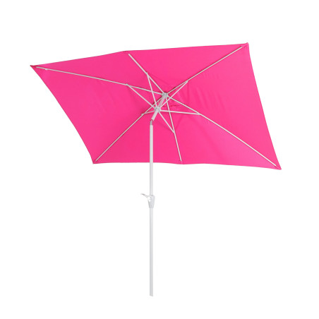 Parasol N23, parasol de jardin, 2x3m rectangulaire inclinable, polyester/aluminium 4,5kg - rose