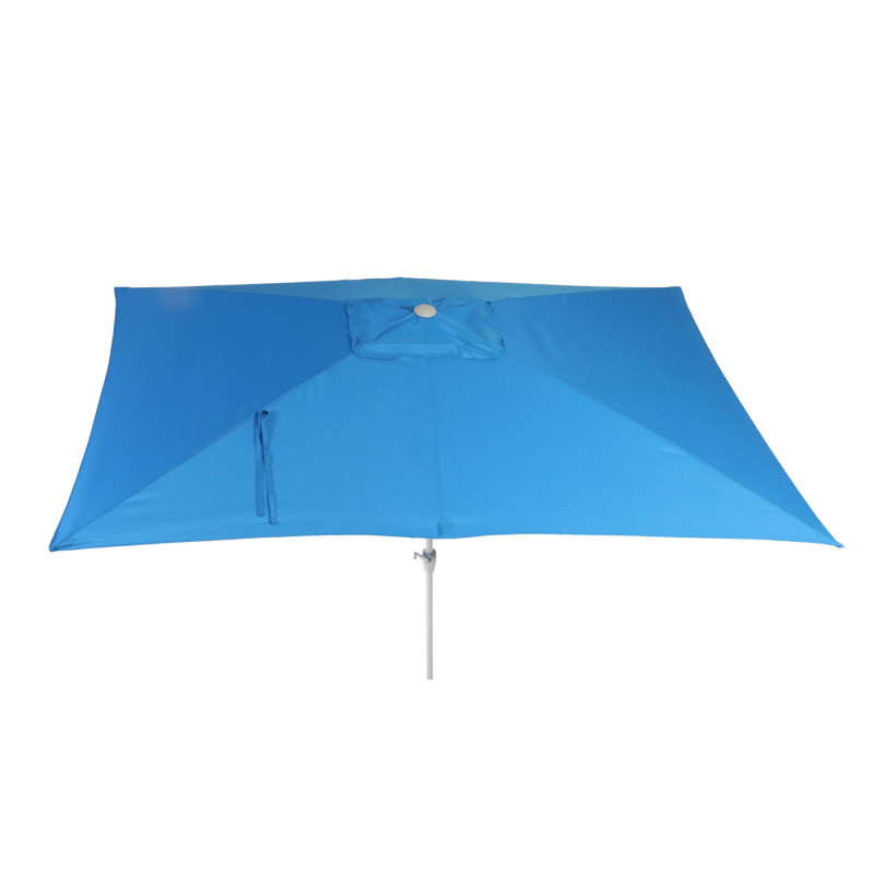 Parasol N23, parasol de jardin, 2x3m rectangulaire inclinable, polyester/aluminium 4,5kg - bleu