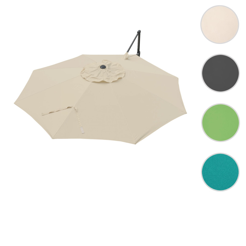Toile pour parasol hotte de circulation toile de remplacement, Ø 3,5m Polyester 250g/m² - crème