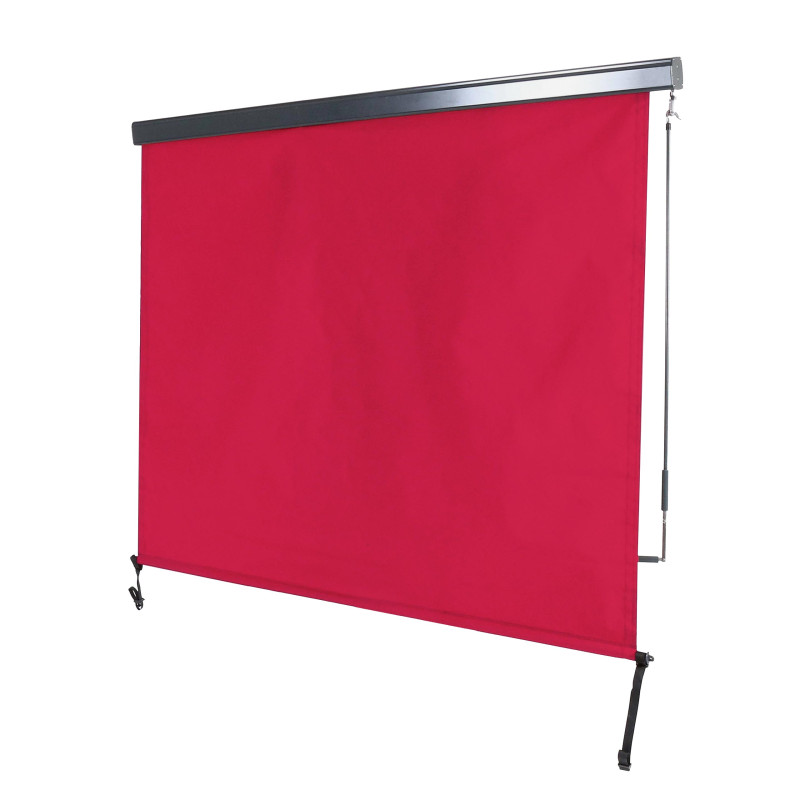 Store vertical store vertical, store à rouleau, tissu protection UV 50 - 250x180cm, bordeaux-rouge