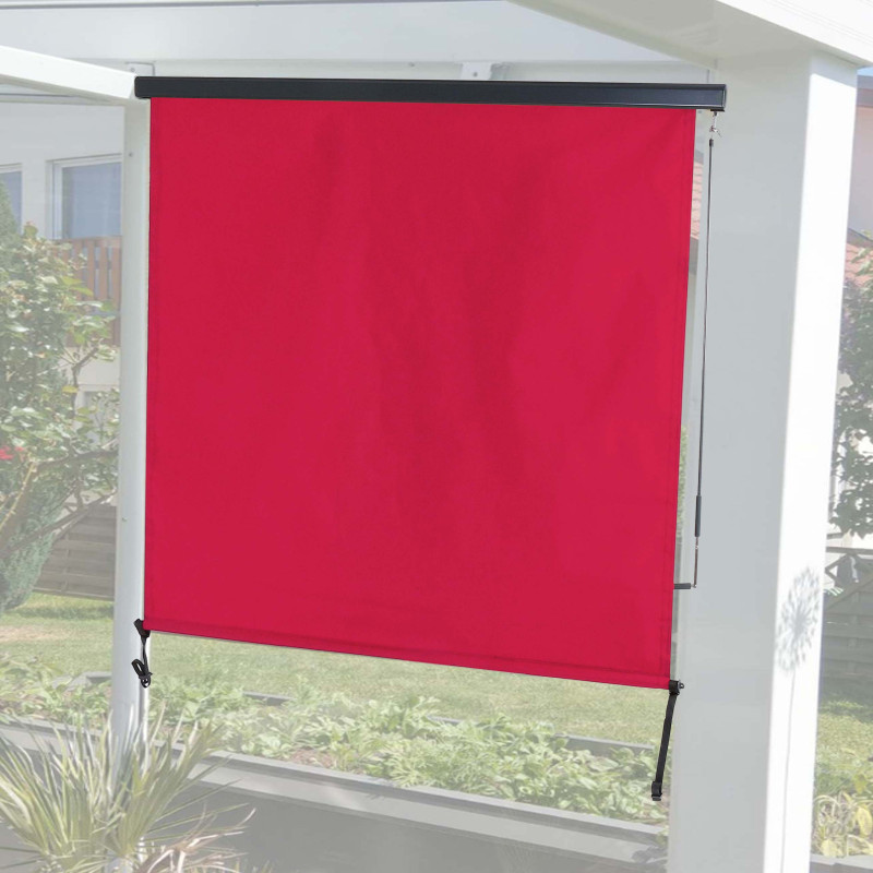 Store vertical store vertical, store à rouleau, tissu protection UV 50 - 250x180cm, bordeaux-rouge