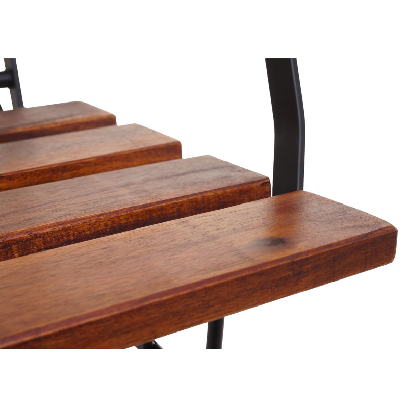 2x chaise de jardin chaise de jardin pliante, qualité gastronomique acacia certifié MVG - brun