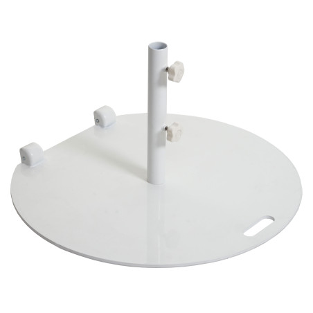 Pied de parasol pied de parasol base de parasol support de parasol, métal, 22kg Ø 69cm - blanc