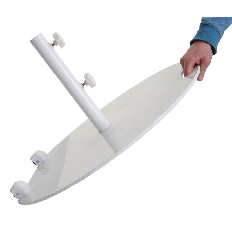 Pied de parasol pied de parasol base de parasol support de parasol, métal, 22kg Ø 69cm - blanc