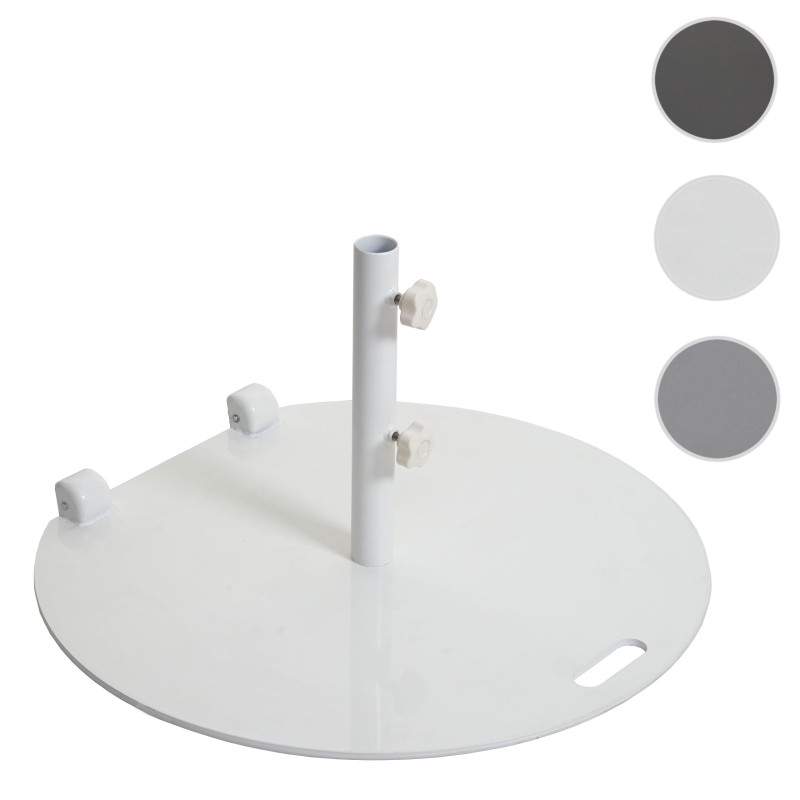 Pied de parasol pied de parasol base de parasol support de parasol, métal, 22kg Ø 69cm - blanc