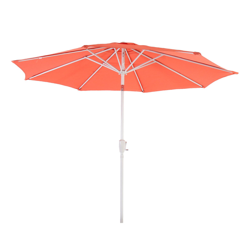 Parasol N18, parasol de jardin, Ø 2,7m inclinable polyester/aluminium 5kg - terracotta