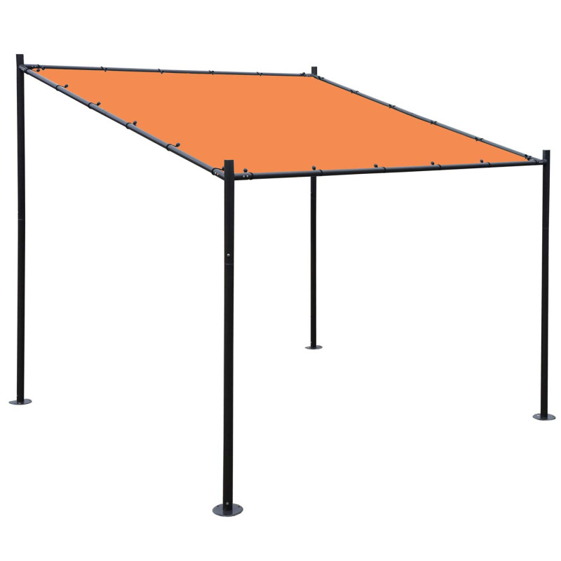 Couverture pour toit de pergola pavillon couverture de remplacement, 3x3m 250g/m² UV30+ - terre cuite