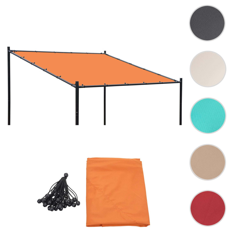 Couverture pour toit de pergola pavillon couverture de remplacement, 3x3m 250g/m² UV30+ - terre cuite