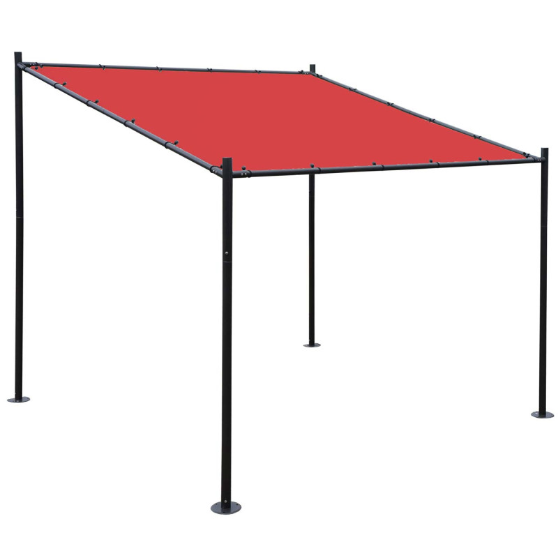 Couverture pour toit de pergola pavillon couverture de remplacement, 3x3m 250g/m² UV30+ - bordeaux