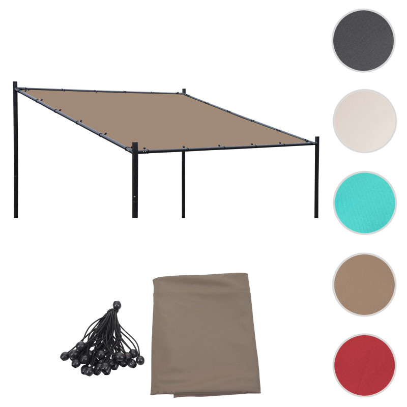 Couverture pour toit de pergola pavillon 3x3m 250g/m² UV30+ - taupe-beige