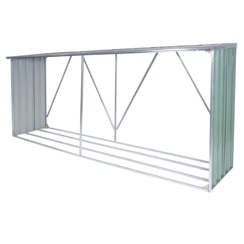Stockage du bois de chauffage abri pour bois de chauffage, 3,35m³ 154x353x80cm - vert