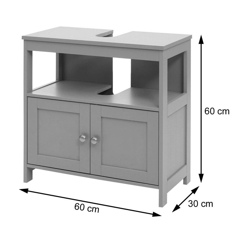 Meuble sous-vasque meuble sous-vasque, 60x60x30cm - gris