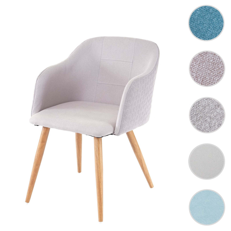 Chaise de salle à manger , accoudoirs tissu/textile - anthracite-gris