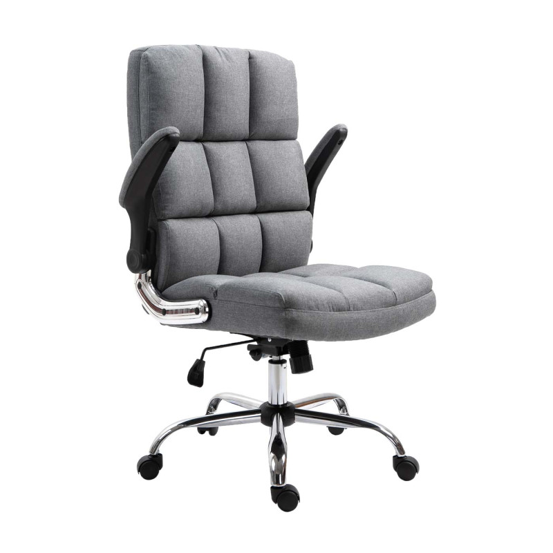 Chaise de bureau chaise de bureau pivotante, réglable en hauteur - tissu/textile gris