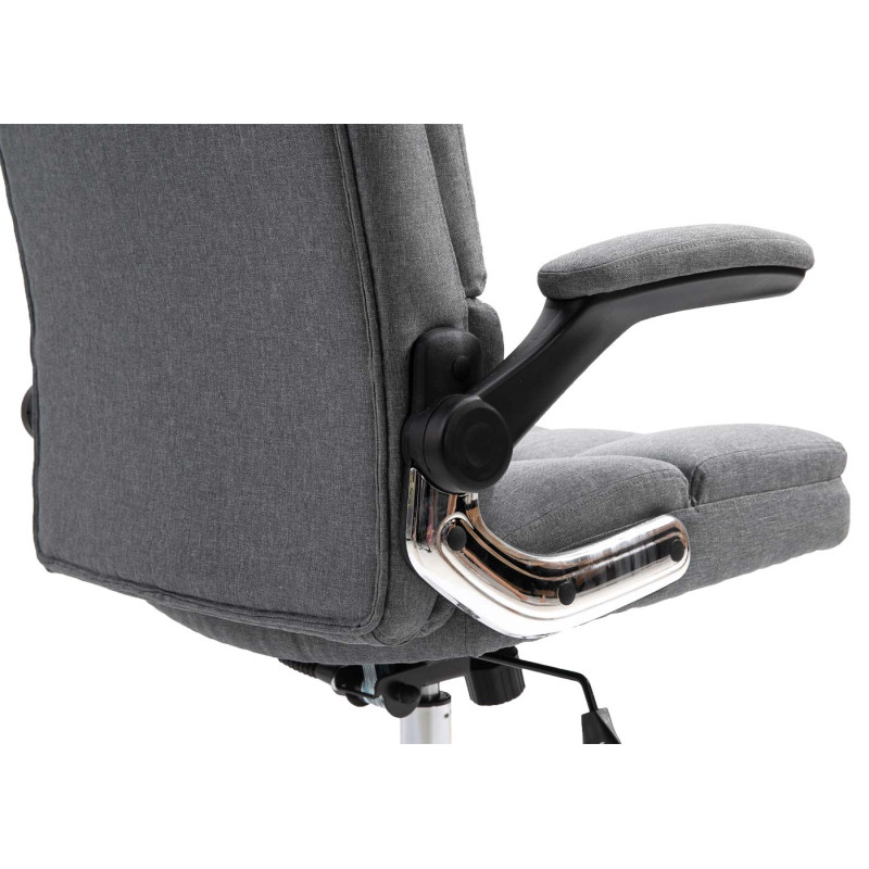 Chaise de bureau chaise de bureau pivotante, réglable en hauteur - tissu/textile gris