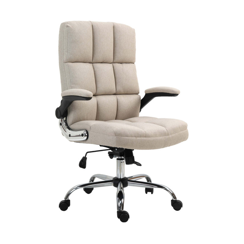 Chaise de bureau chaise de bureau pivotante, réglable en hauteur - tissu/textile gris-clair