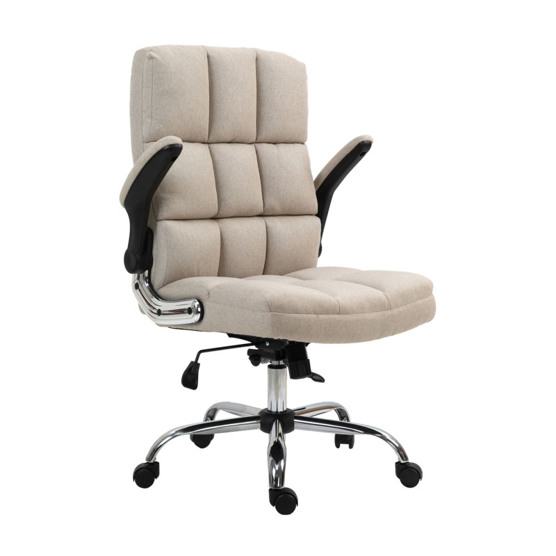 Chaise de bureau chaise de bureau pivotante, réglable en hauteur - tissu/textile gris-clair
