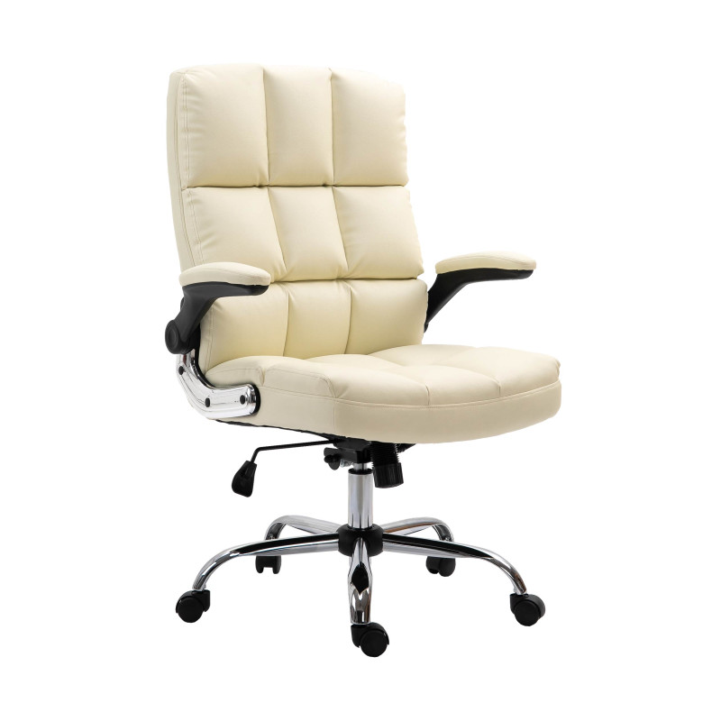 Chaise de bureau chaise de direction chaise pivotante chaise de bureau, - similicuir crème