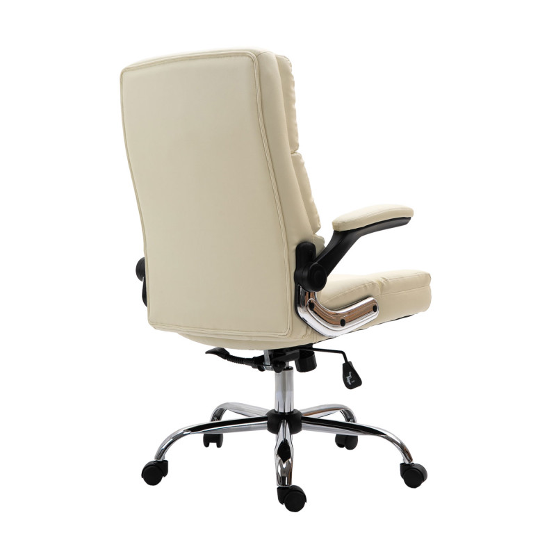 Chaise de bureau chaise de direction chaise pivotante chaise de bureau, - similicuir crème