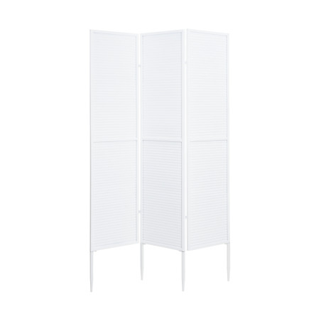 Paravent de jardin cloison de séparation, métal 200x121cm - blanc