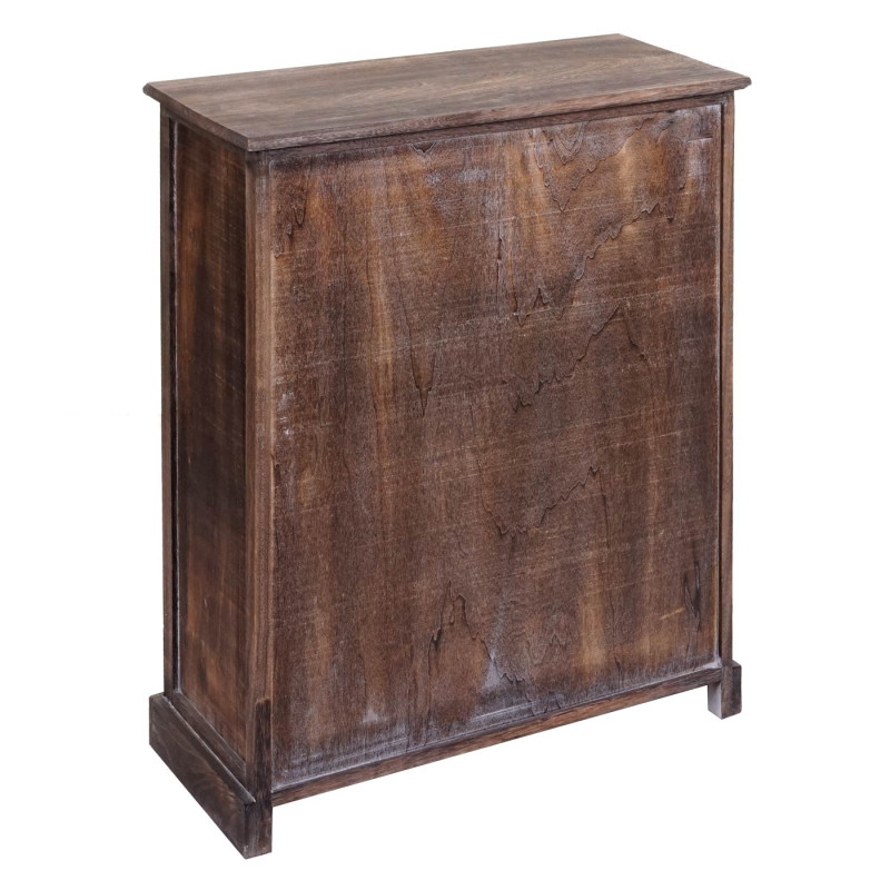 Commode armoire à tiroirs, tiroir panier en bois massif 80x60x30cm - brun miteux