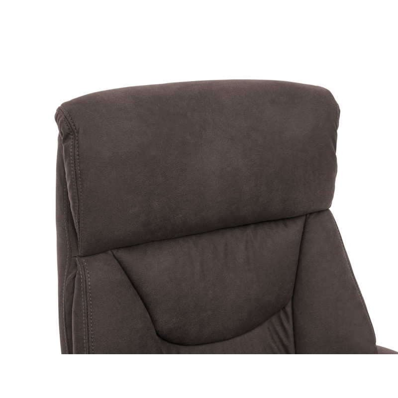 Chaise de bureau Dallas, chaise de bureau pivotante chaise de direction - aspect daim gris foncé