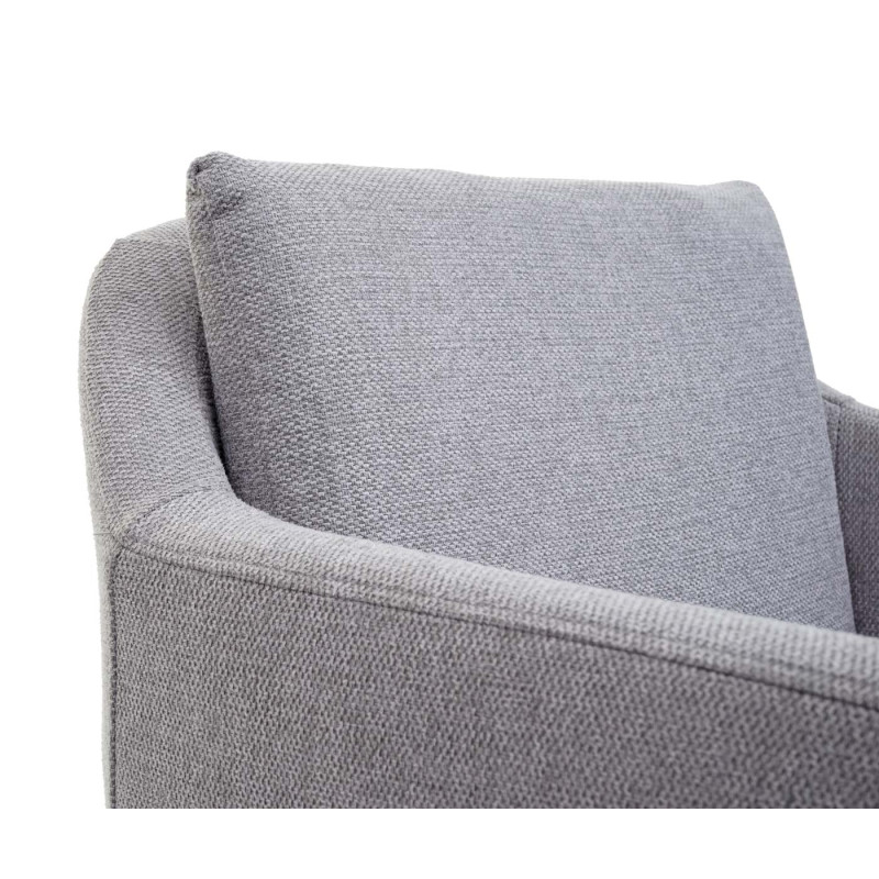 Lot de 6 chaises de salle à manger  fauteuil - tissu/textile gris clair