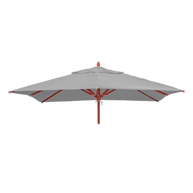 Toile pour gastronomie parasol en bois carré 3x3m polyester 3kg - gris clair