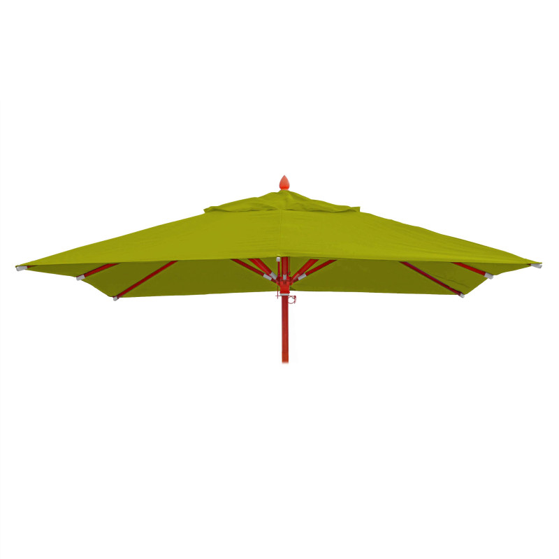 Toile pour gastronomie parasol en bois carré 3x3m polyester 3kg - vert-lemon