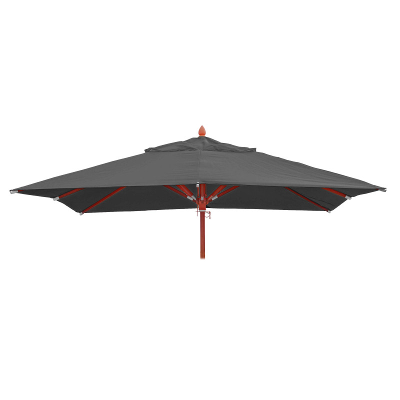 Toile pour gastronomie parasol en bois carré 3x3m polyester 3kg - anthracite