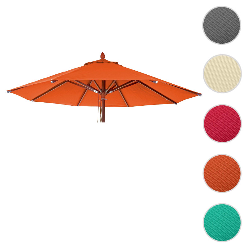 Toile pour parasol de gastronomie en bois rond Ø4m polyester 3kg - anthracite