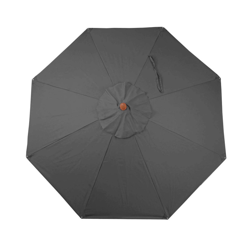 Toile pour parasol de gastronomie en bois rond Ø4m polyester 3kg - anthracite