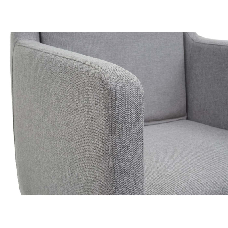 Fauteuil de salon fauteuil cocktail fauteuil relax fauteuil - tissu/textile gris clair