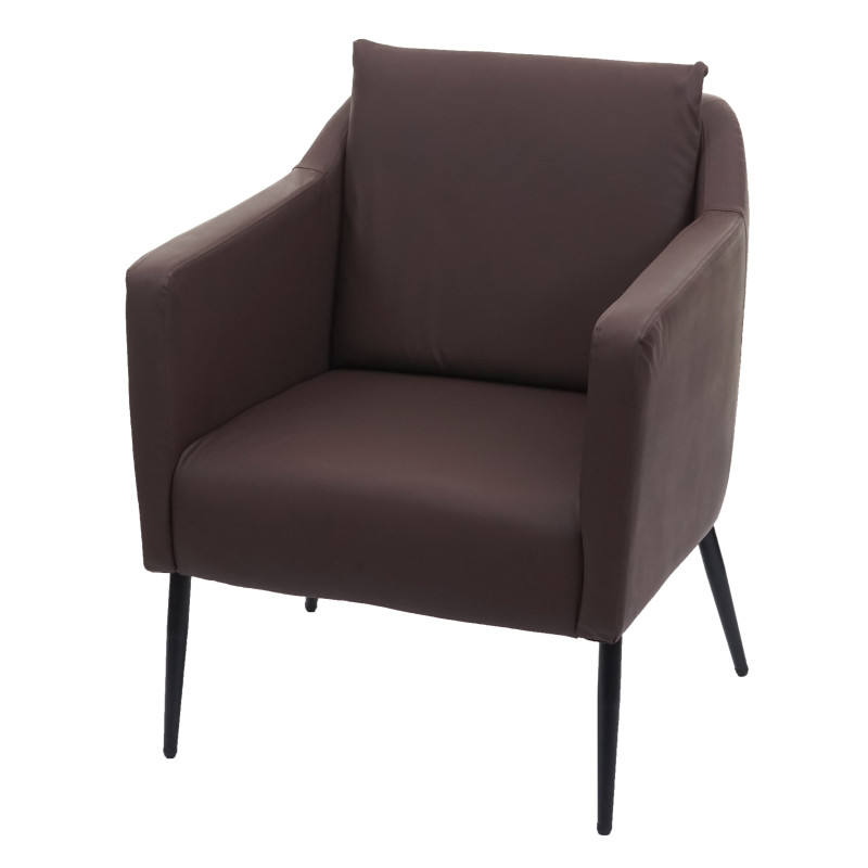Fauteuil de salon fauteuil cocktail fauteuil relax fauteuil - similicuir marron