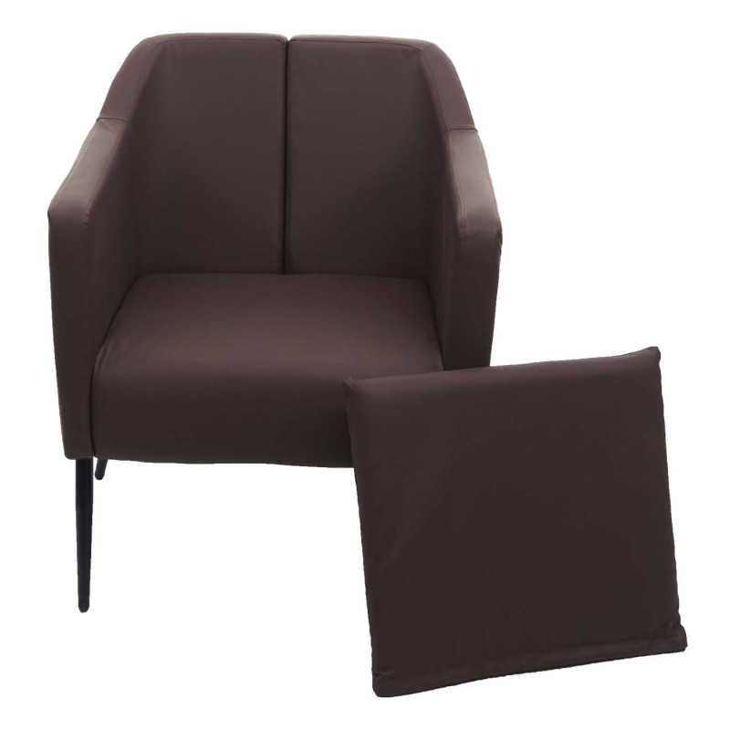 Fauteuil de salon fauteuil cocktail fauteuil relax fauteuil - similicuir marron