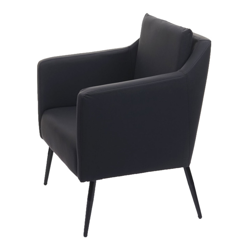 Fauteuil de salon fauteuil cocktail fauteuil relax fauteuil - similicuir noir