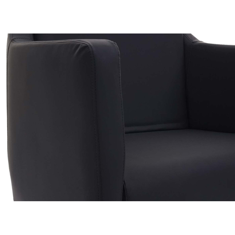 Fauteuil de salon fauteuil cocktail fauteuil relax fauteuil - similicuir noir