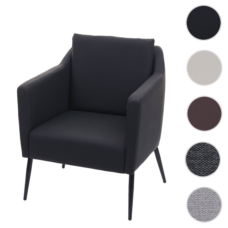 Fauteuil de salon fauteuil cocktail fauteuil relax fauteuil - similicuir noir