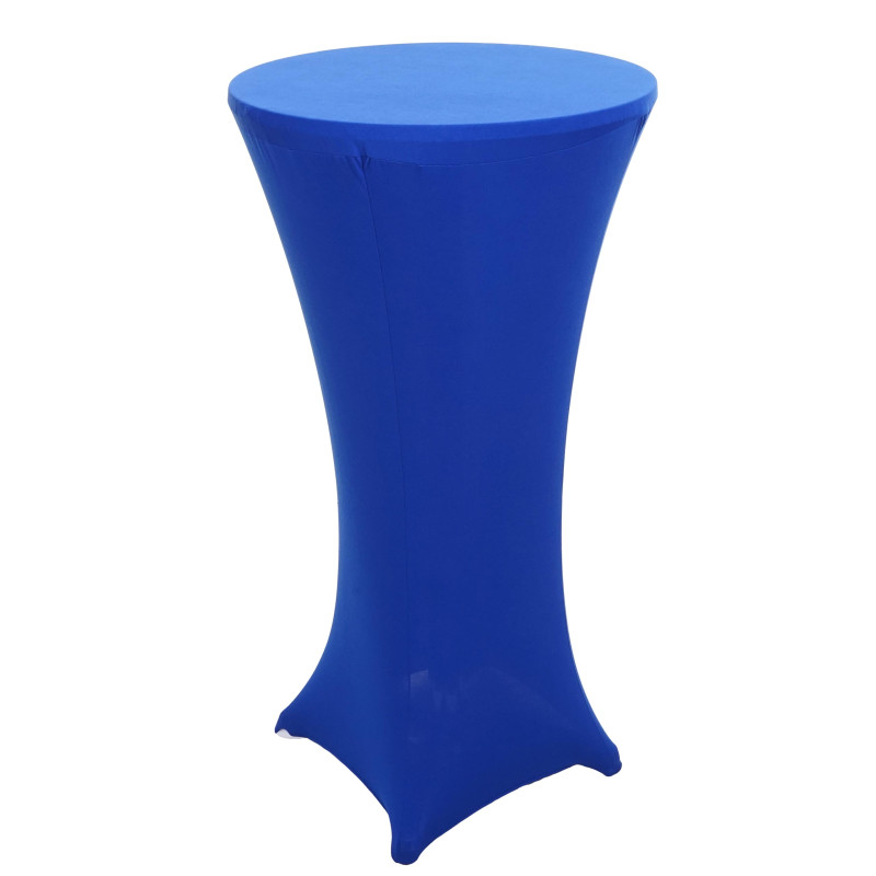 Set table haute + housse de table haute pliable et réglable en hauteur Ø 60cm - housse bleu