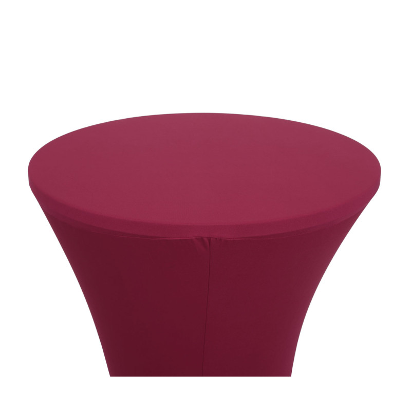 Housse de table de bar housse de table, stretch Ø 60cm - rouge-bordeaux