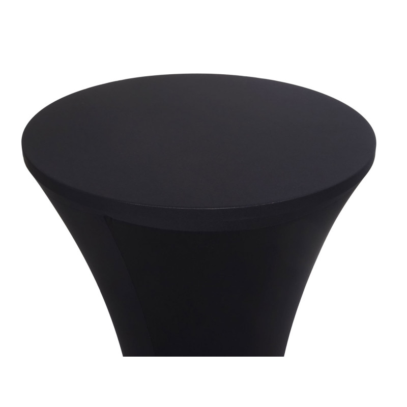 Housse de table de bar housse de table, stretch Ø 60cm - noir