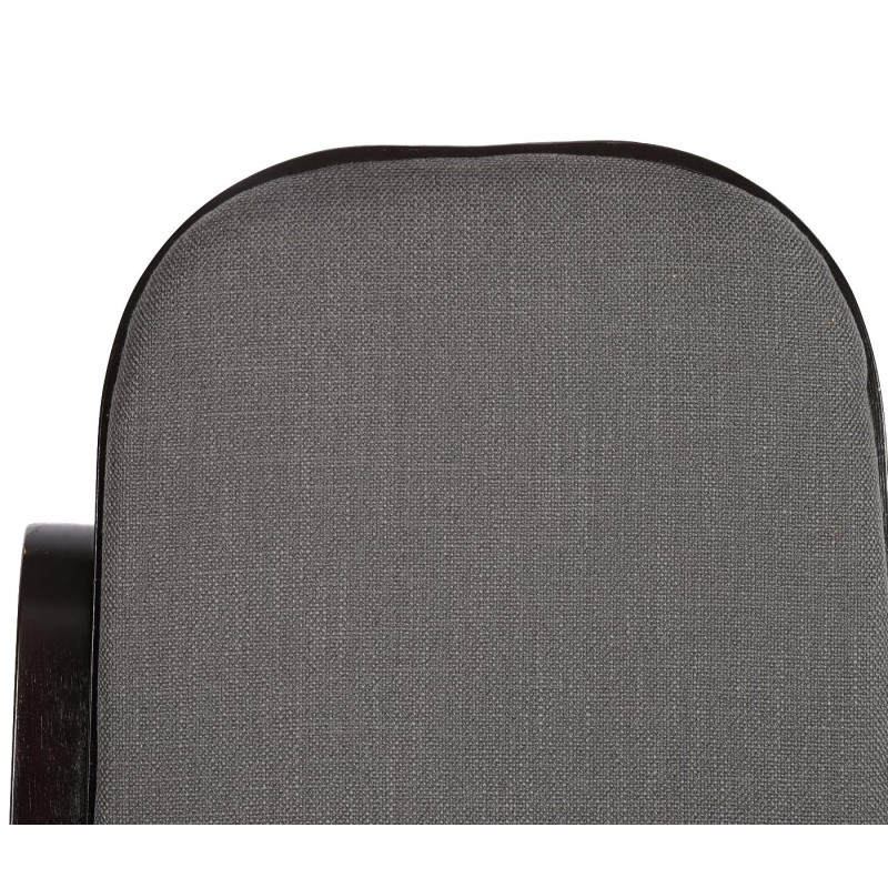 Fauteuil à bascule M41, fauteuil TV, bois massif - Aspect noyer, tissu/textile gris anthracite