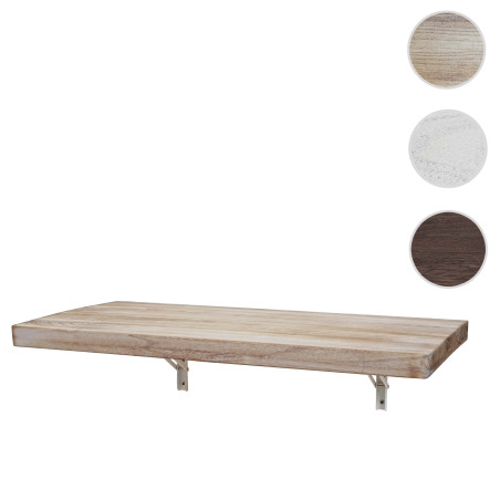 Table murale table pliante murale en bois massif - 100x50cm brun miteux