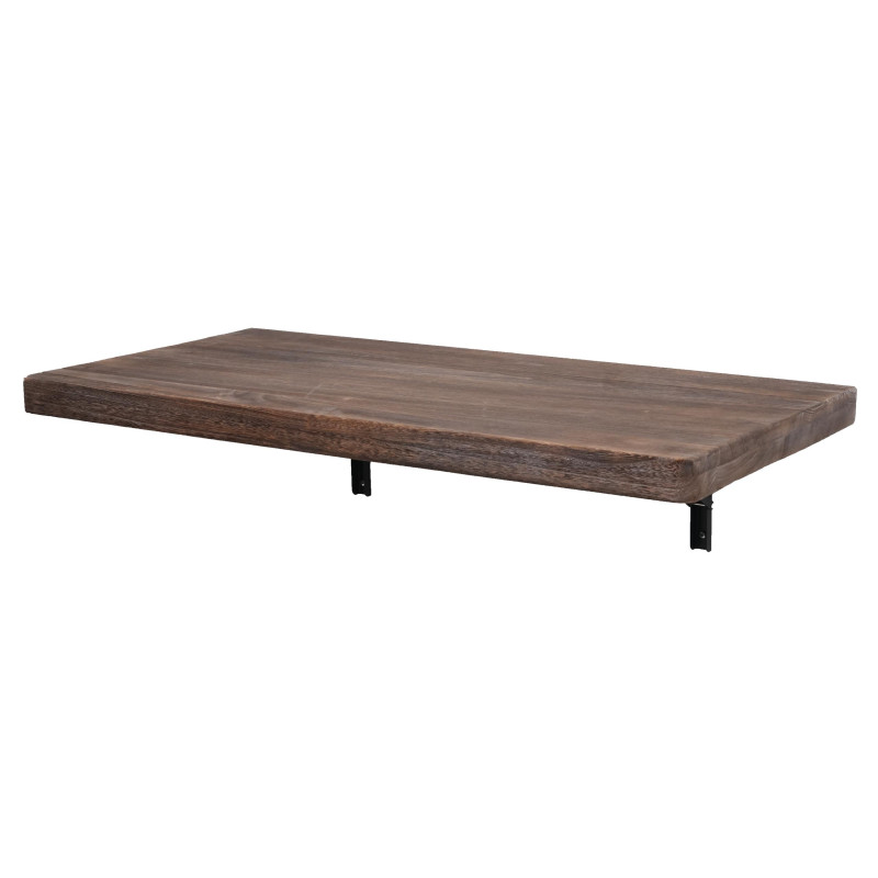 Table murale table pliante murale en bois massif - 100x50cm brun miteux