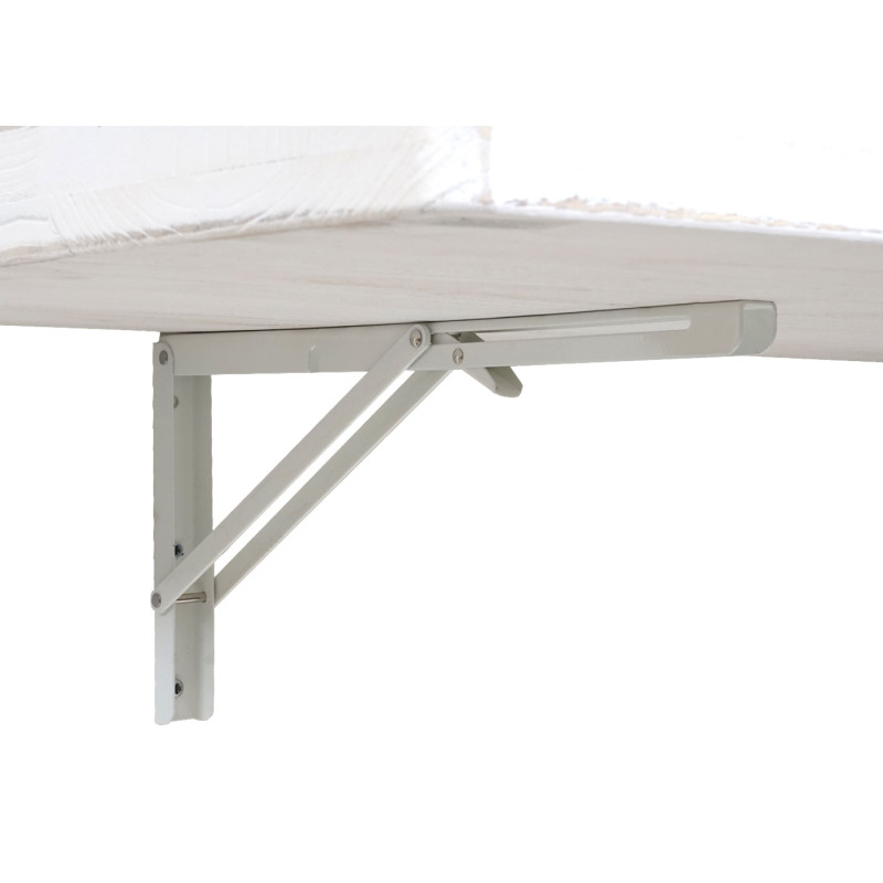 Table murale table pliante murale en bois massif - 100x50cm shabby blanc