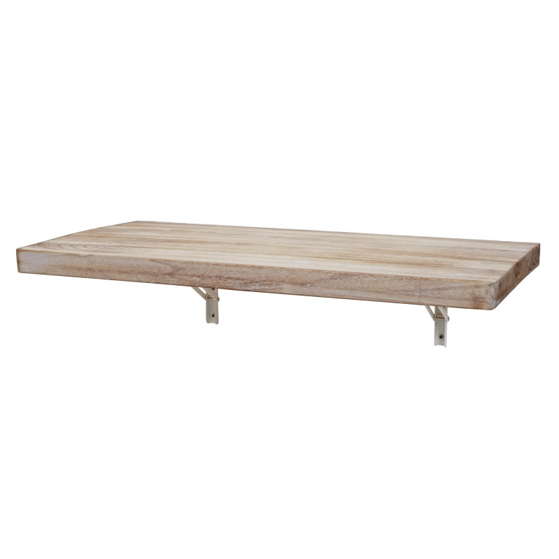 Table murale table pliante murale en bois massif - 100x50cm couleur naturelle