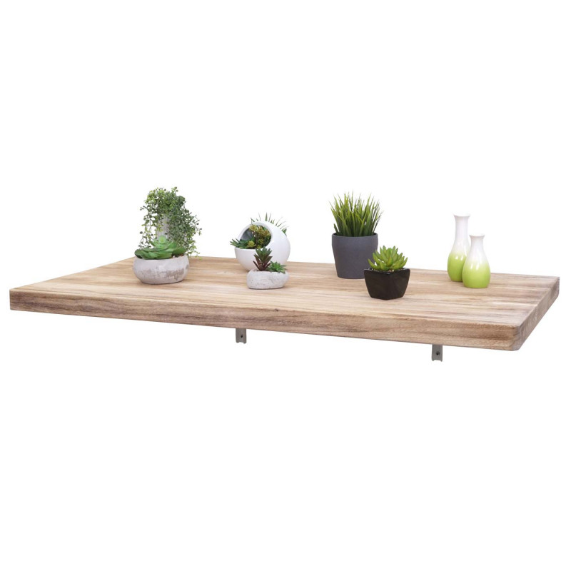 Table murale table pliante murale en bois massif - 100x50cm couleur naturelle