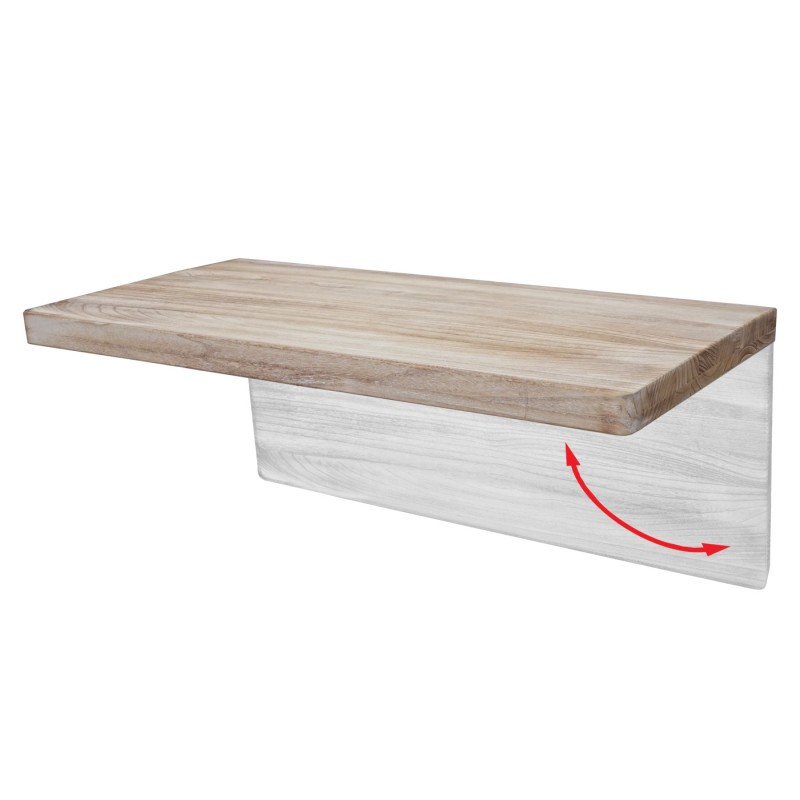 Table murale table pliante murale en bois massif - 100x50cm couleur naturelle