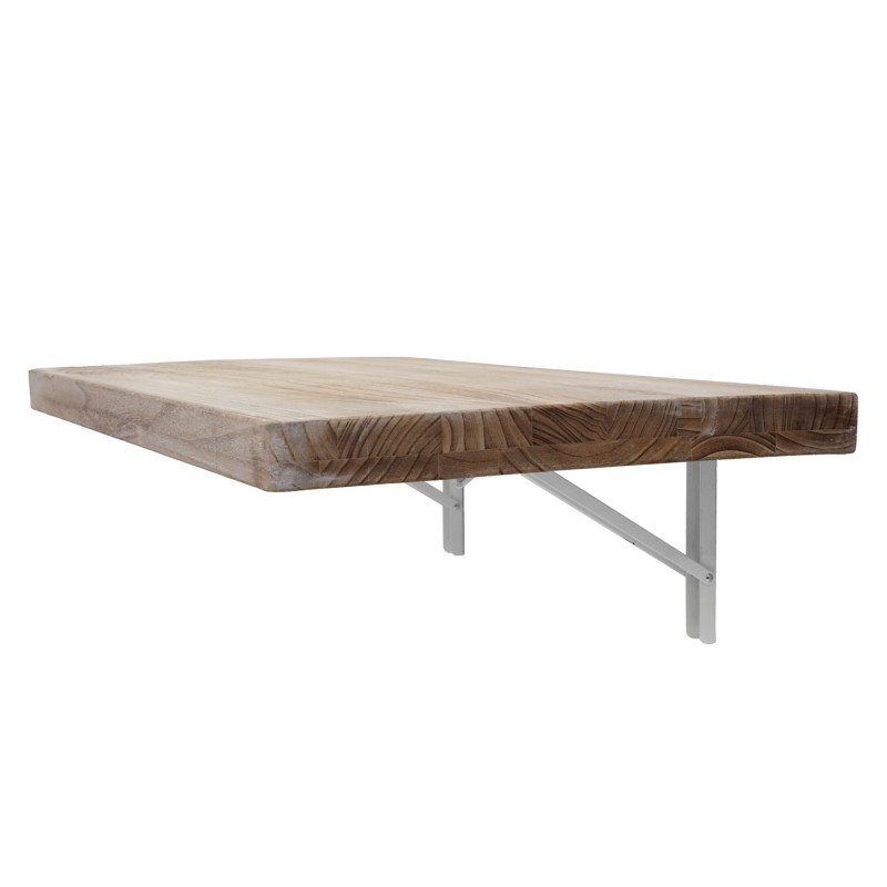 Table murale table pliante murale en bois massif - 100x50cm couleur naturelle